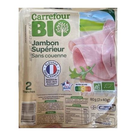 Carrefour Bio 80G Jamb Sup Dd 2Tr Crf