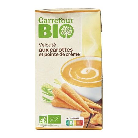 Carrefour Bio 1L Veloute Carotte Pointe De Creme Crf