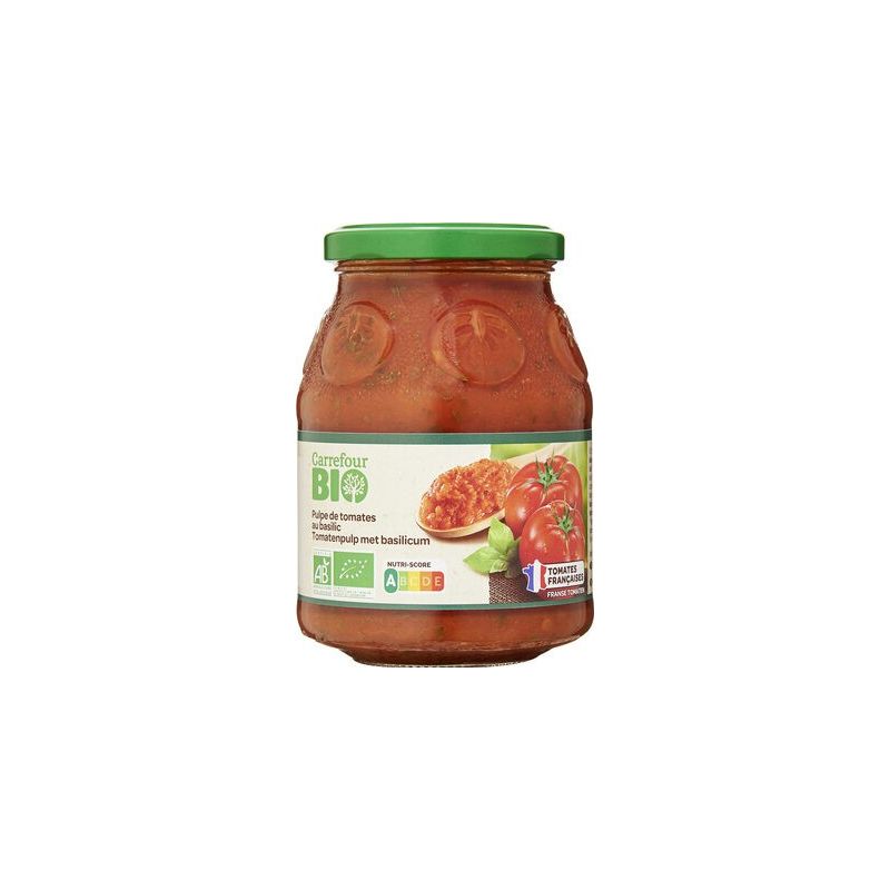 Carrefour Bio 400G Pulpe Tomate Basilic Crf