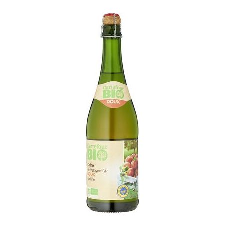 Carrefour Bio 75Cl Cidre Bretagne Doux Crf