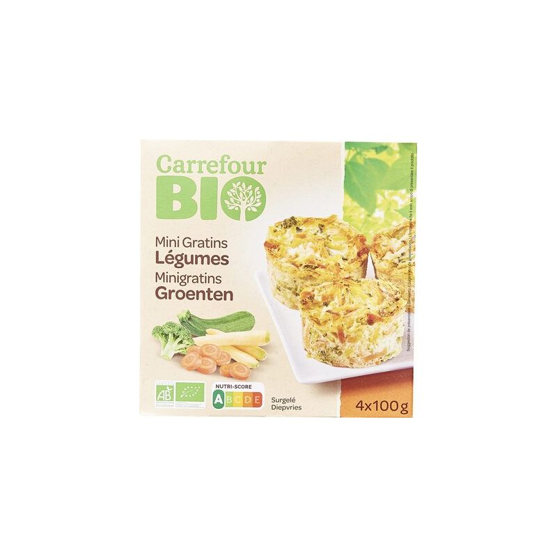 Carrefour Bio 4X100G Mini Gratin Legumes Crf