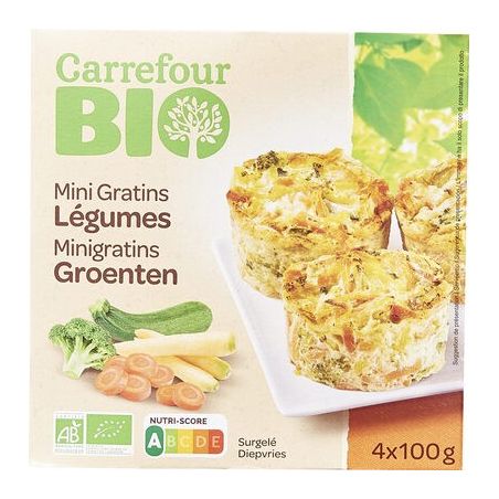 Carrefour Bio 4X100G Mini Gratin Legumes Crf