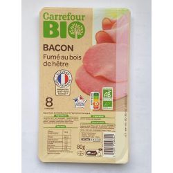Carrefour Bio 80G Bacon Tranches