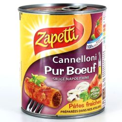 Zapetti Plat Cuisiné Cannelloni Pur Bœuf 800G