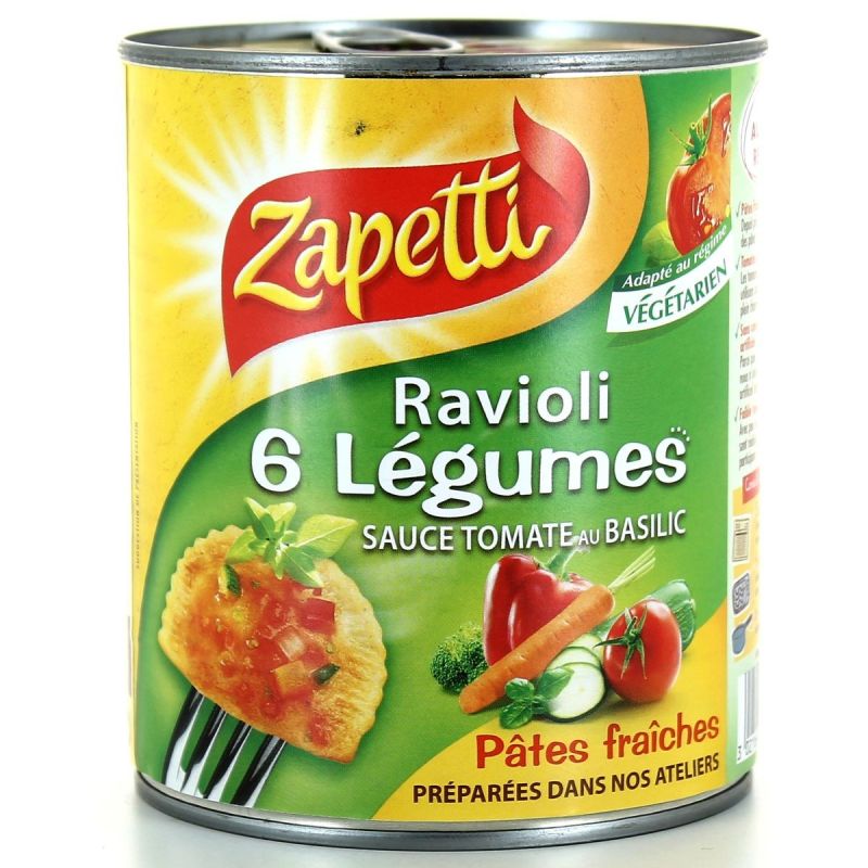 Zapetti Ravioli 6 Legumes 800G