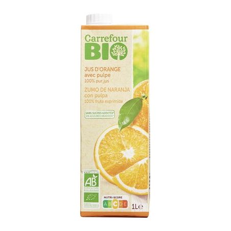 Carrefour Bio 1L Pj Orng Av Plp Crf