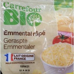 Carrefour Bio 350G Emmental Rpé Crf
