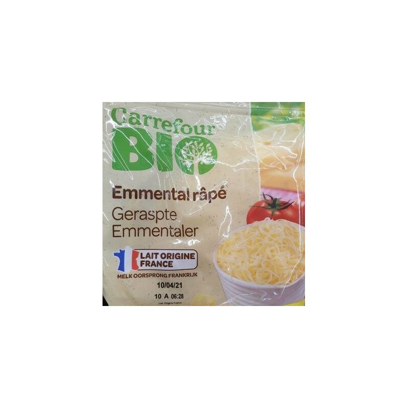 Carrefour Bio 350G Emmental Rpé Crf