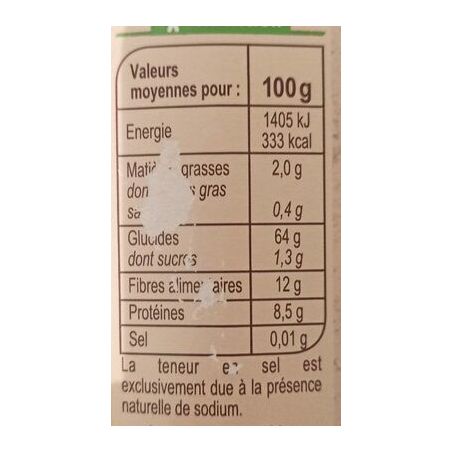 Carrefour Bio 400G Blé Entier Origine France Crf