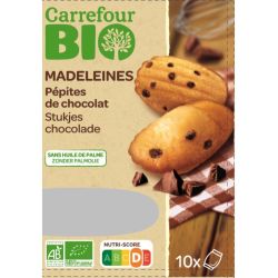 Carrefour Bio 250 Madeleines Pépites Chocolat Crf