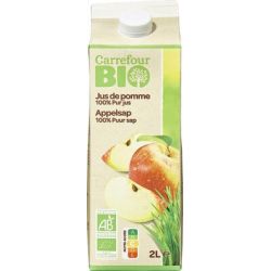 Carrefour Bio 2L Pure Jus Pomme Crf