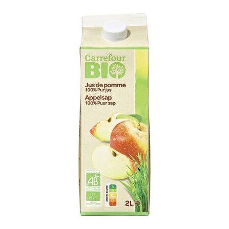 Carrefour Bio 2L Pure Jus Pomme Crf