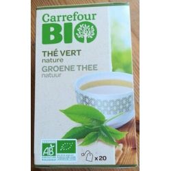 Carrefour Bio 30G X20 Thé Vert Nature Crf