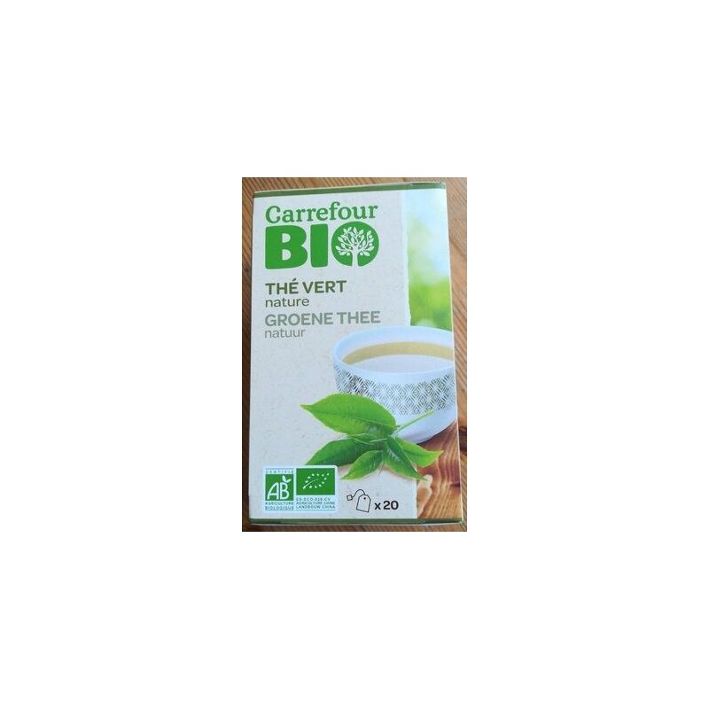 Carrefour Bio 30G X20 Thé Vert Nature Crf