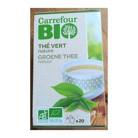 Carrefour Bio 30G X20 Thé Vert Nature Crf