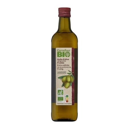 Carrefour Bio 75Cl Huile Olive Extra Vierge Fruite Crf