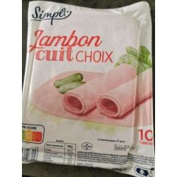 Simpl 450G X10 Tranches Jambon Cuit Choix Simp