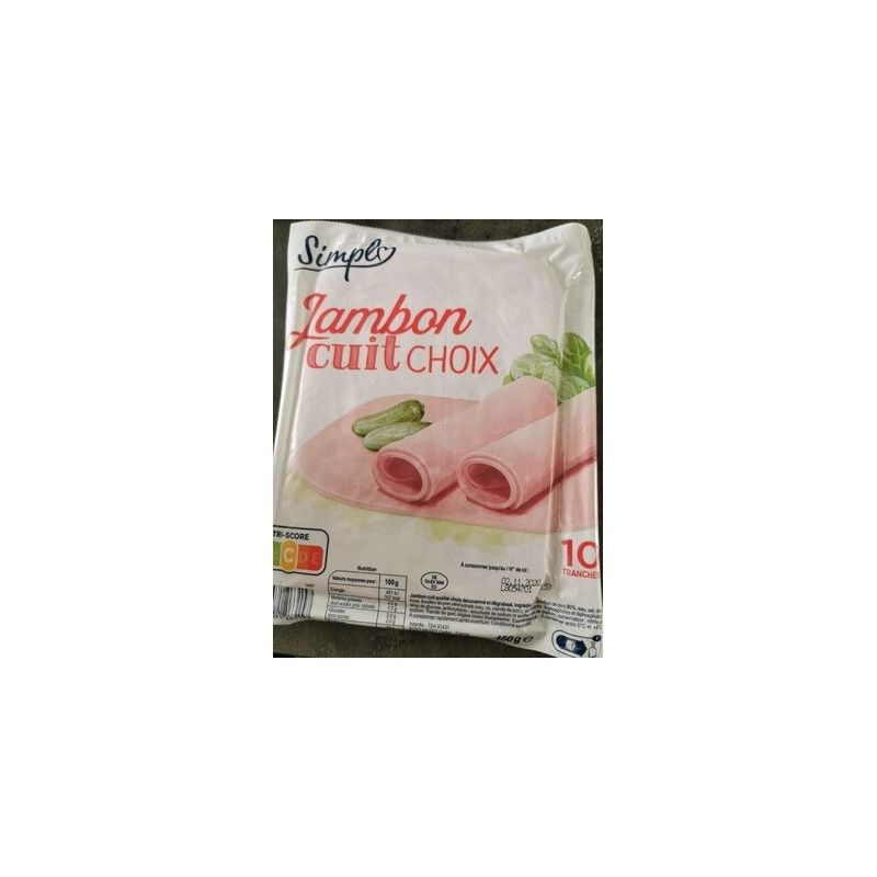 Simpl 450G X10 Tranches Jambon Cuit Choix Simp