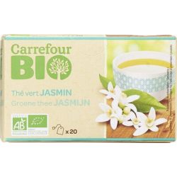 Carrefour Bio 30G X20 Thé Vert Jasmin Crf