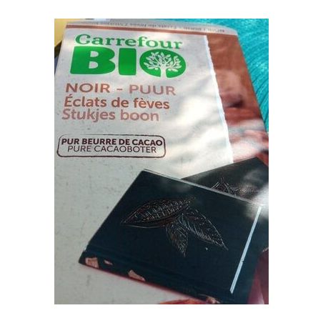 Carrefour Bio 100G Chocolat Noir Fave Crf