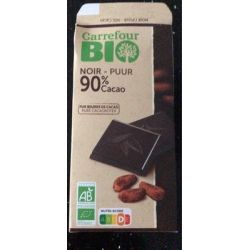 Carrefour Bio 100G Chocolat Noir 90% Crf
