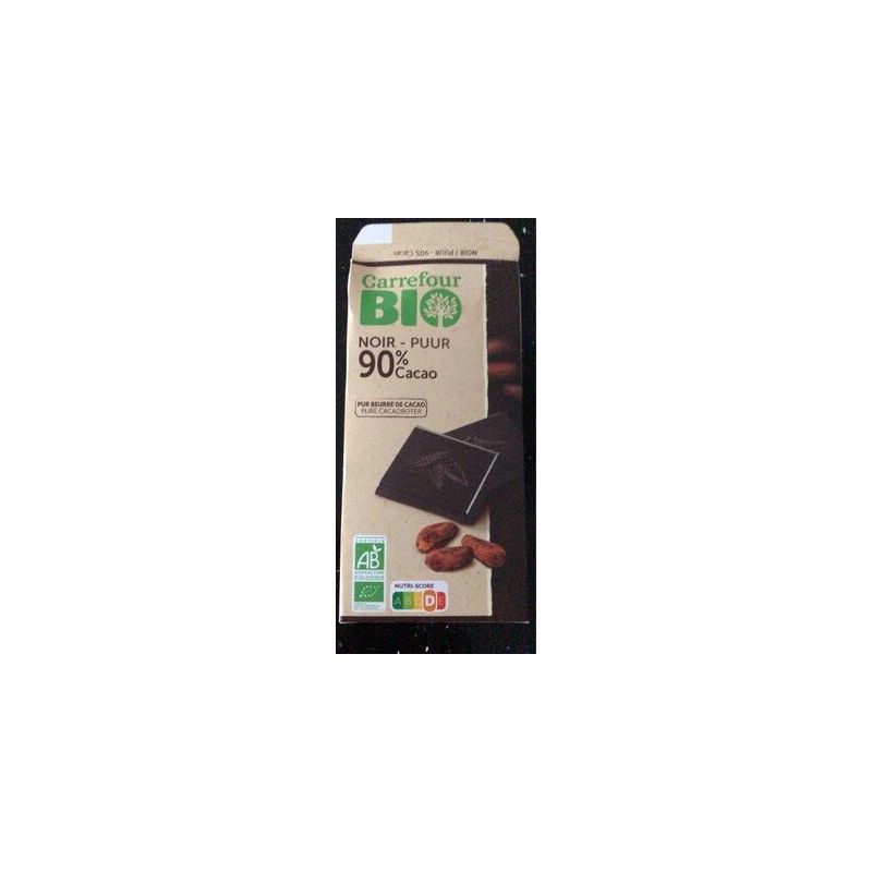 Carrefour Bio 100G Chocolat Noir 90% Crf