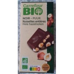 Carrefour Bio 200G Tablette Chocolat Noir Noisettes Crf