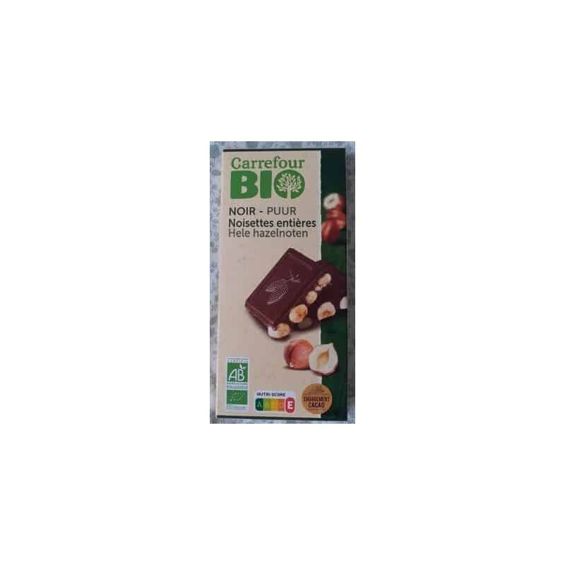 Carrefour Bio 200G Tablette Chocolat Noir Noisettes Crf