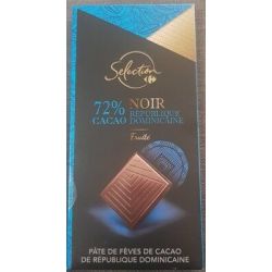 Carrefour Selection 80G Chocolat Noir 72% Cacao Fruité Crf