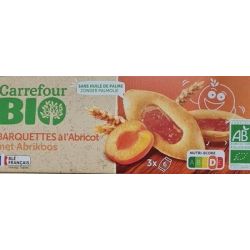 Carrefour Bio 120G Biscuits Barquettes Abricot Crf