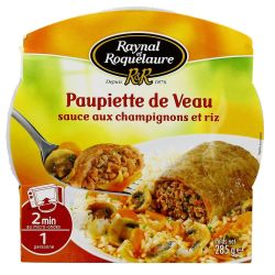 Raynal Et Roquelaure Paupiette De Veau, Sauce Champignons Riz 285 G