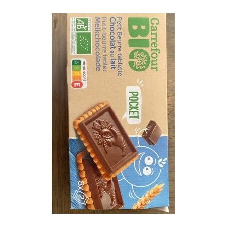 Carrefour Bio 200G Petit Beurre Chocolat Au Lait Crf