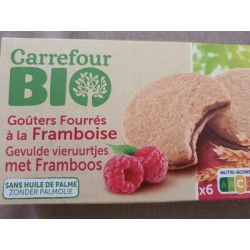 Carrefour Bio 186G Biscuits Fourrés Framboise Crf