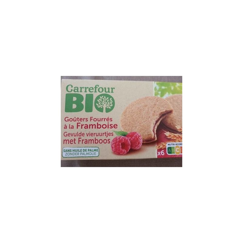 Carrefour Bio 186G Biscuits Fourrés Framboise Crf