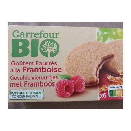 Carrefour Bio 186G Biscuits Fourrés Framboise Crf