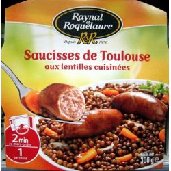 Raynal Et Roquelaure Saucisses De Toulouse Aux Lentilles 300G
