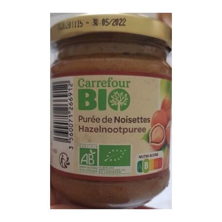 Carrefour Bio 170G Puree De Noisette Crf