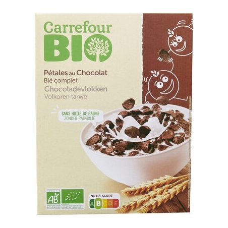 Carrefour Bio 375G Céréales Pétales Au Chocolat Crf