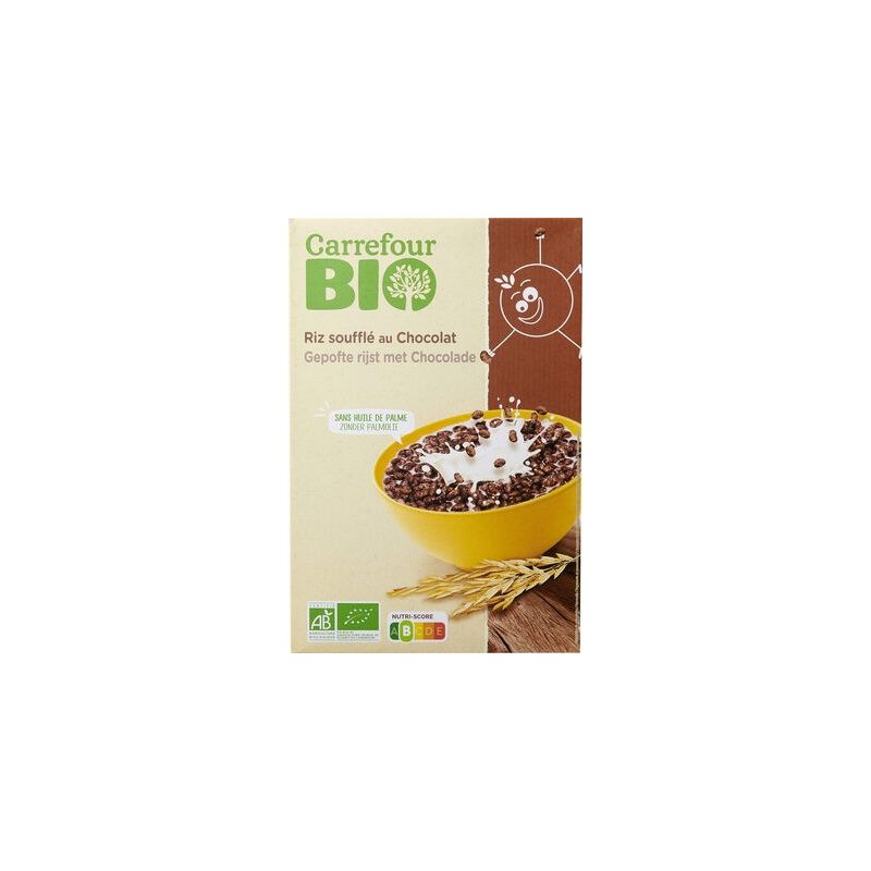Carrefour Bio 375G Céréales Riz Soufflé Au Chocolat Crf
