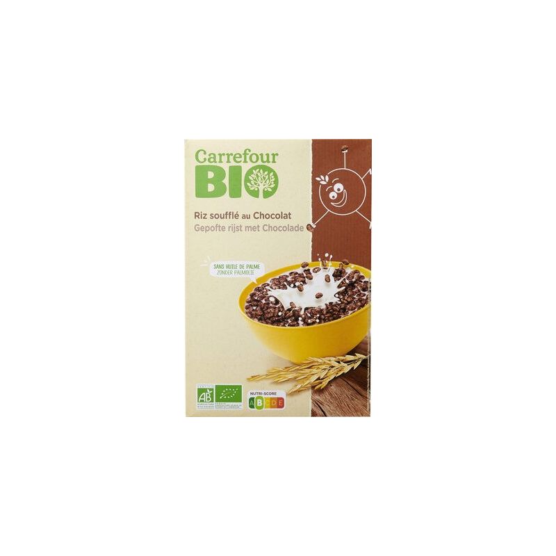 Carrefour Bio 375G Céréales Riz Soufflé Au Chocolat Crf