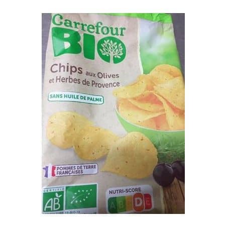 Carrefour Bio 100G Chips Olives Herbes De Provence Crf