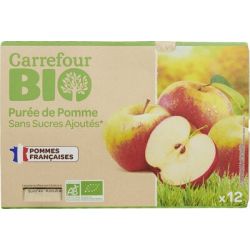 Carrefour Bio 12X100G Pure Pomme Ssa Crf