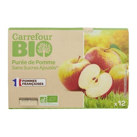 Carrefour Bio 12X100G Pure Pomme Ssa Crf