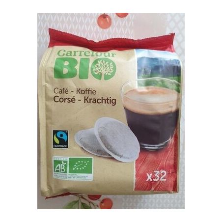 Carrefour Bio X32 Dosettes Café Corsé Crf