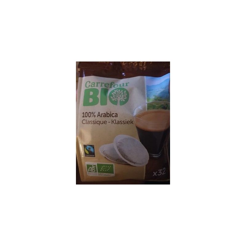 Carrefour Bio X32 Dosettes Café Arabica Classique Crf