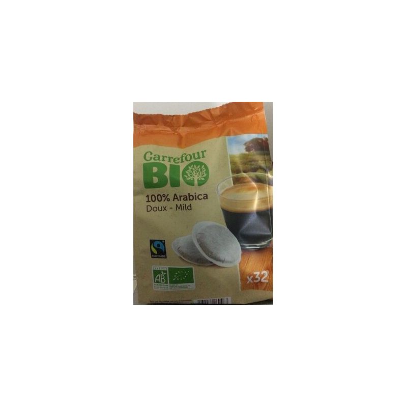 Carrefour Bio X32 Dosettes Café Arabica Doux Crf