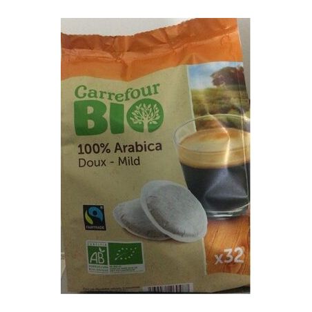 Carrefour Bio X32 Dosettes Café Arabica Doux Crf