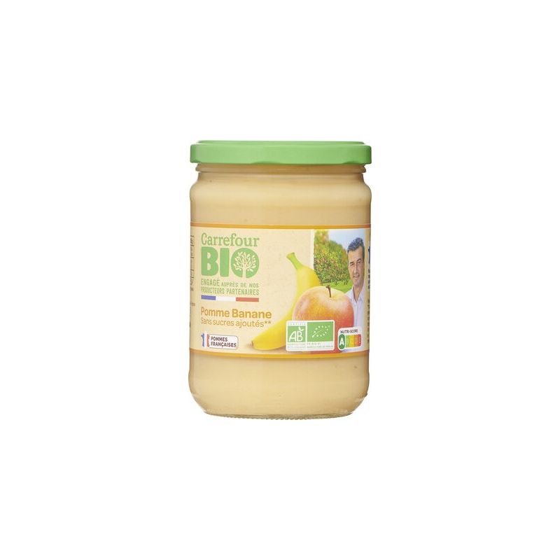 Carrefour Bio 580G Puree Pomme Banane Sans Sucre Crf