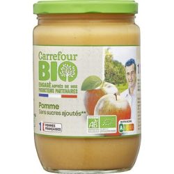 Carrefour Bio 625G Purée De Pommes Sans Sucres Ajoutés Crf