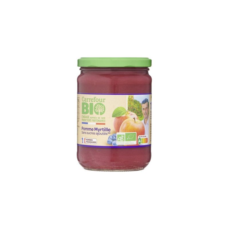 Carrefour Bio 580G Puree Pom Myr Ssa Crf